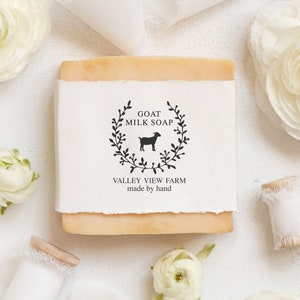 Goat Soap Stamp Custom Goat Milk Soap Stamp, Handmade Soap Rubber Stamp, Soap Maker Packaging, Soap Label Wedding Bridal Shower Favors Stamp