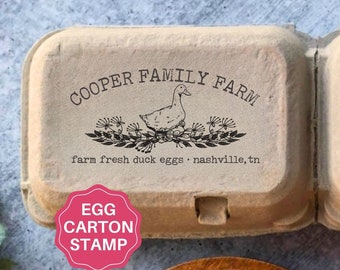 Duck Egg Carton Stamp Duck Eggs Stamp Custom Rubber Egg Carton Stamp, Personalized Farm Egg Stamp, Farmer Gift, Farm Fresh Eggs Duck Stamp