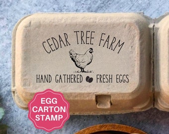 Egg Stamp For Cartons Custom Egg Carton Stamp Personalized Chicken Gift, Farm Egg Stamper Gift, Hand Gathered Fresh Eggs, Farm Name Logo Hen