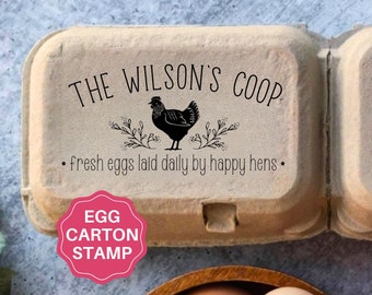 Custom Egg Carton Stamp Personalized Egg Cartons, Chicken Farm Stamp For Cartons, Chicken Coop Accessory, Backyard Farmer Gift For Husband