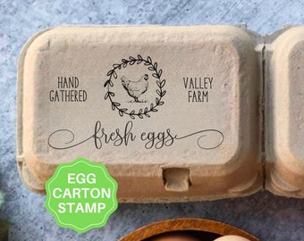 Egg Cartons Stamps Personalized Egg Carton Labels Custom Chicken Coop Chicken Lover Gift For Mom, Backyard Chickens Farm Fresh Eggs Stamp