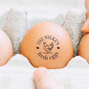 Egg Stamps Custom Personalized Chicken Egg Stamp Chicken Coop Gifts For Farmer, Homestead Farm Stamper, Farm Name Egg Business Labeling