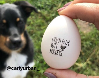 Custom Egg Stamp SHIPS FROM USA Personalized Chicken Egg Stamp, Chicken Coop Name, Farm Egg Label, Chicken Gifts, Round Mini Hen Egg Ideas