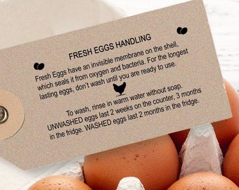Egg Safety Stamp Egg Safe Handling Stamp Egg Handling Instructions Egg Carton Stamp,  Safe Eggs Information, Farm Fresh Farmers Market Tag