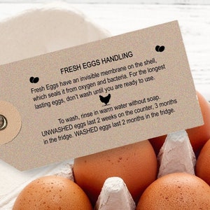 Egg Safety Stamp Egg Handling Stamp Safe Egg Handling Instructions Egg Carton Stamp,  Egg Information, Farm Fresh Farmers Market Tag