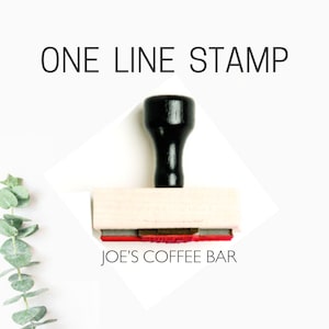 Custom Stamp Personalized Rubber Stamp, Word Text or Name Stamper, 1 to 3 Line Stationery Stamper, Minimalist Business Shop Marketing Inking