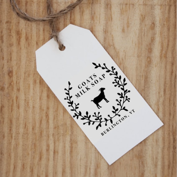 Goat Milk Soap Stamp Custom Soap Rubber Stamp Handmade Goats