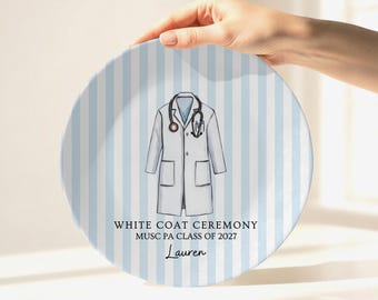 PA White Coat Ceremony Plate Personalized Physician Assistant Student Gift, PA School Graduation Plate, PA School White Coat Keepsake