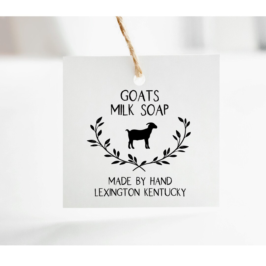 Goat Soap Stamp Goats Milk Farm Rubber Stamp Wedding Bridal Etsy