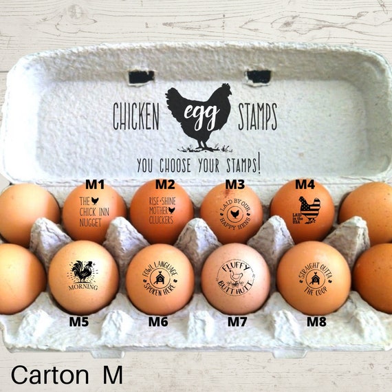 Chicken Egg Stamps, Chicken Saying Label, Funny Chicken Coop Gift For