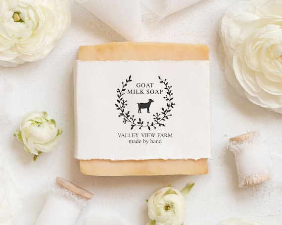 Goat Soap Stamp Custom Goat Milk Soap Stamp, Handmade Soap Rubber Stamp, Soap Maker Packaging, Soap Label Wedding Bridal Shower Favors Stamp