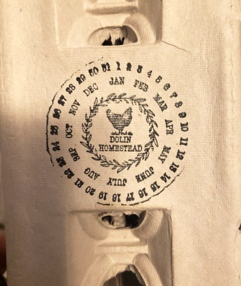 Custom Egg Carton Stamp Egg Carton Date Stamp Egg Date Etsy