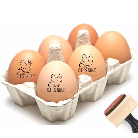 AHANDMAKER 5 Styles De Tampons Ronds En Caoutchouc Avec Motif Poule Et