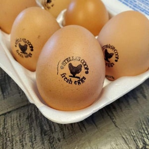 Egg Stamps Personalized Custom Egg Stamp, Chicken Coop Idea, Chicken Egg Stamp, Farm Stamper, Chicken Gifts, Hen Mini Egg Stamp For Farmer image 6