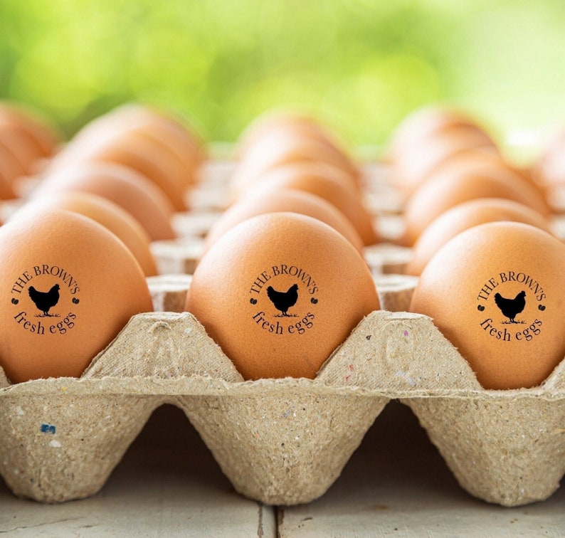 Egg Stamps Personalized Custom Egg Stamp Chicken Coop Idea Etsy