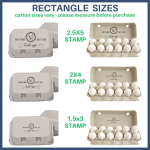 Egg Carton Stamp Personalized Chicken Egg Cartons Custom Farm Chicken Coop Gift, Hand Gathered Hen Duck Quail Fresh Eggs, Farm Name Logo image 4