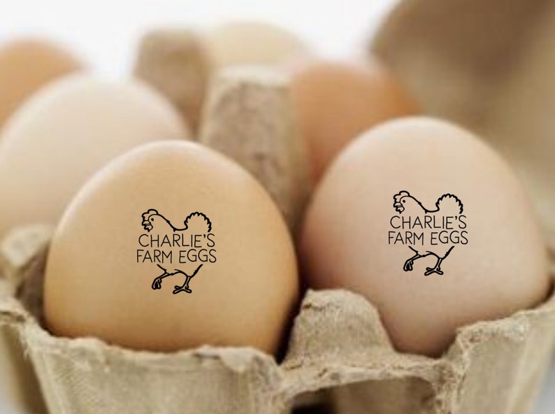 Custom Egg Stamp Etsy Farm Stamp Gift For Chicken Owner Hen Etsy