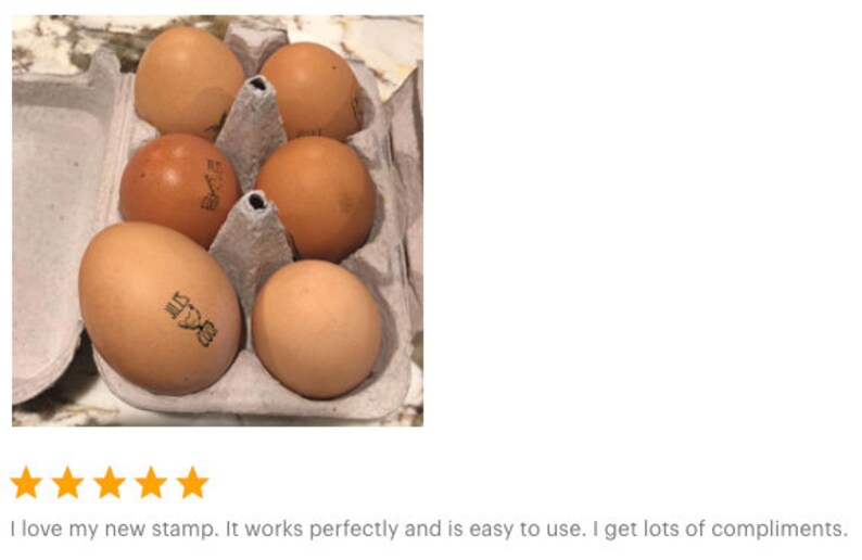 Custom Egg Stamper Chicken Lover Gift Small Personalized Egg Etsy