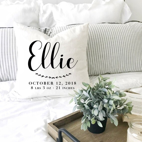 Personalized Baby Gifts Birth Announcement Baby Pillow New Baby