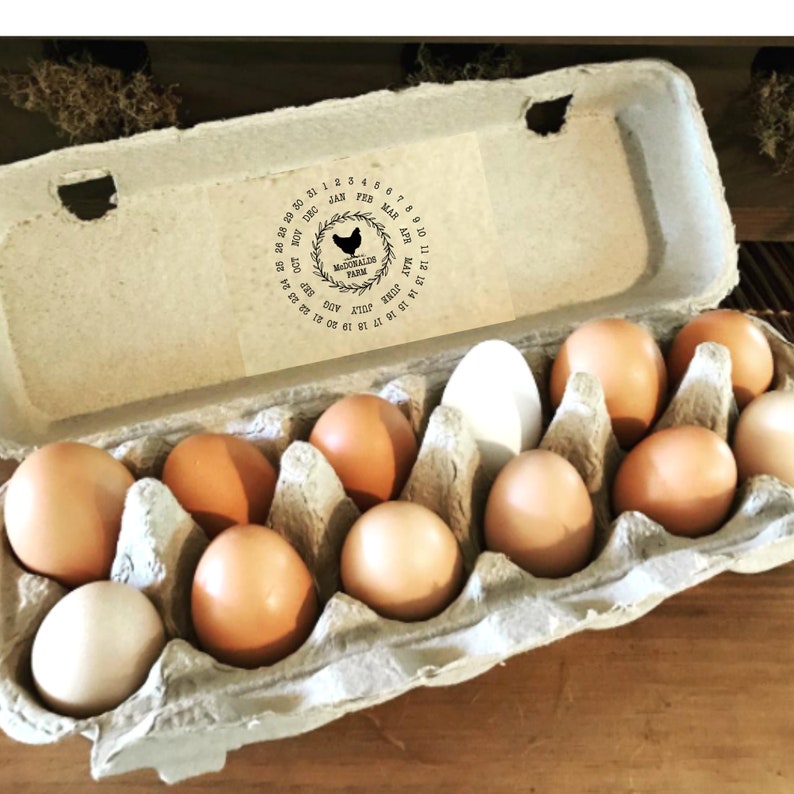 Custom Egg Carton Stamp Egg Carton Date Stamp Egg Date Etsy Australia