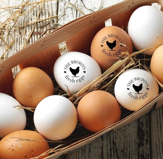 Egg Stamps, Cute Egg Stamps for Fresh Eggs with Stamp Pad Personalized Egg  Stamp for Farm Chicken Coop Farmhouse Supplies (Engraved with Love)
