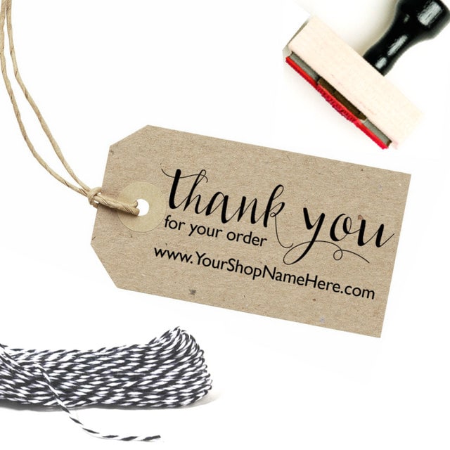 Custom Thank You Stamp Etsy Shop Rubber Stamps For Small Etsy