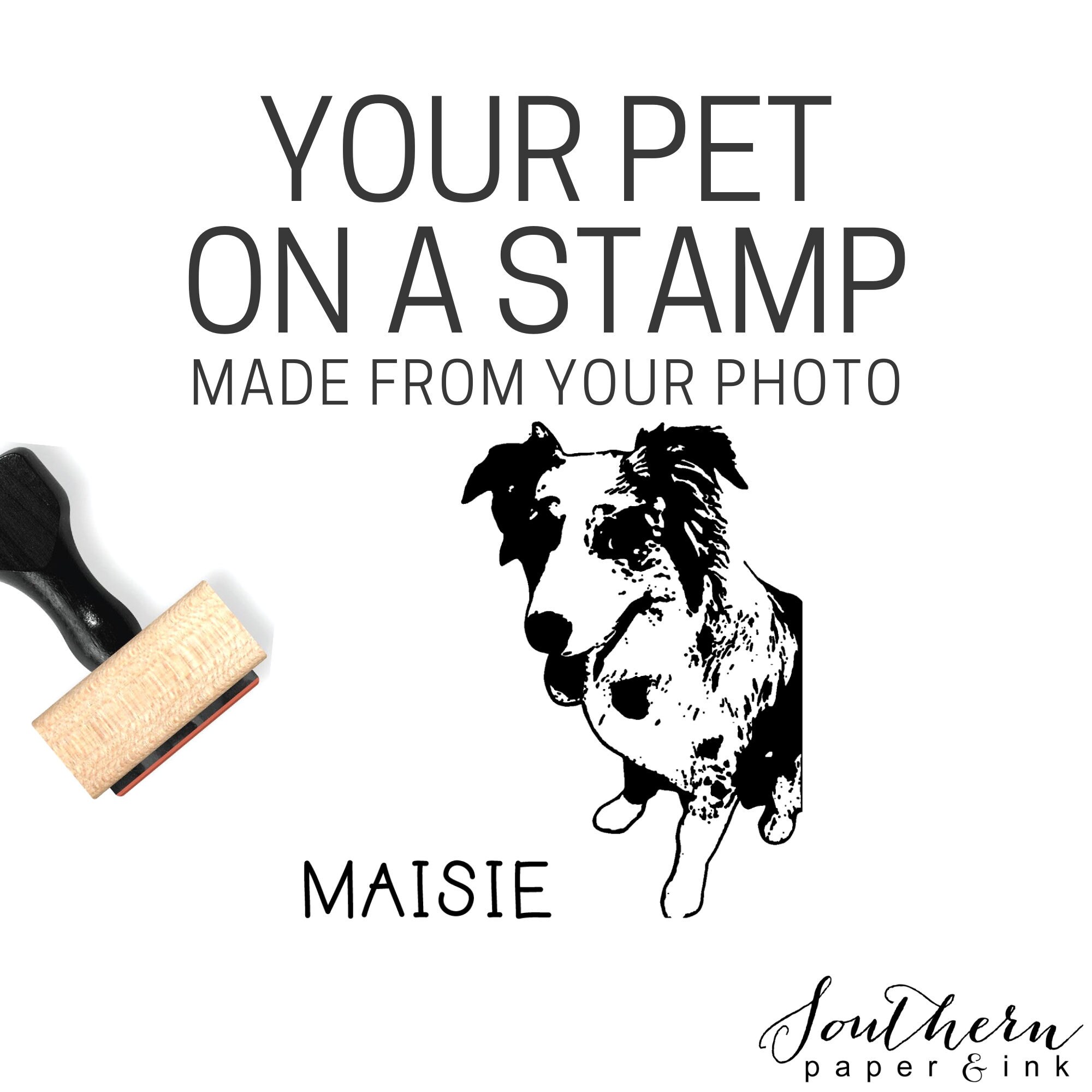 Your Pet Stamp Dog Stamp Pet Portrait Cat Stamp Custom Dog Etsy