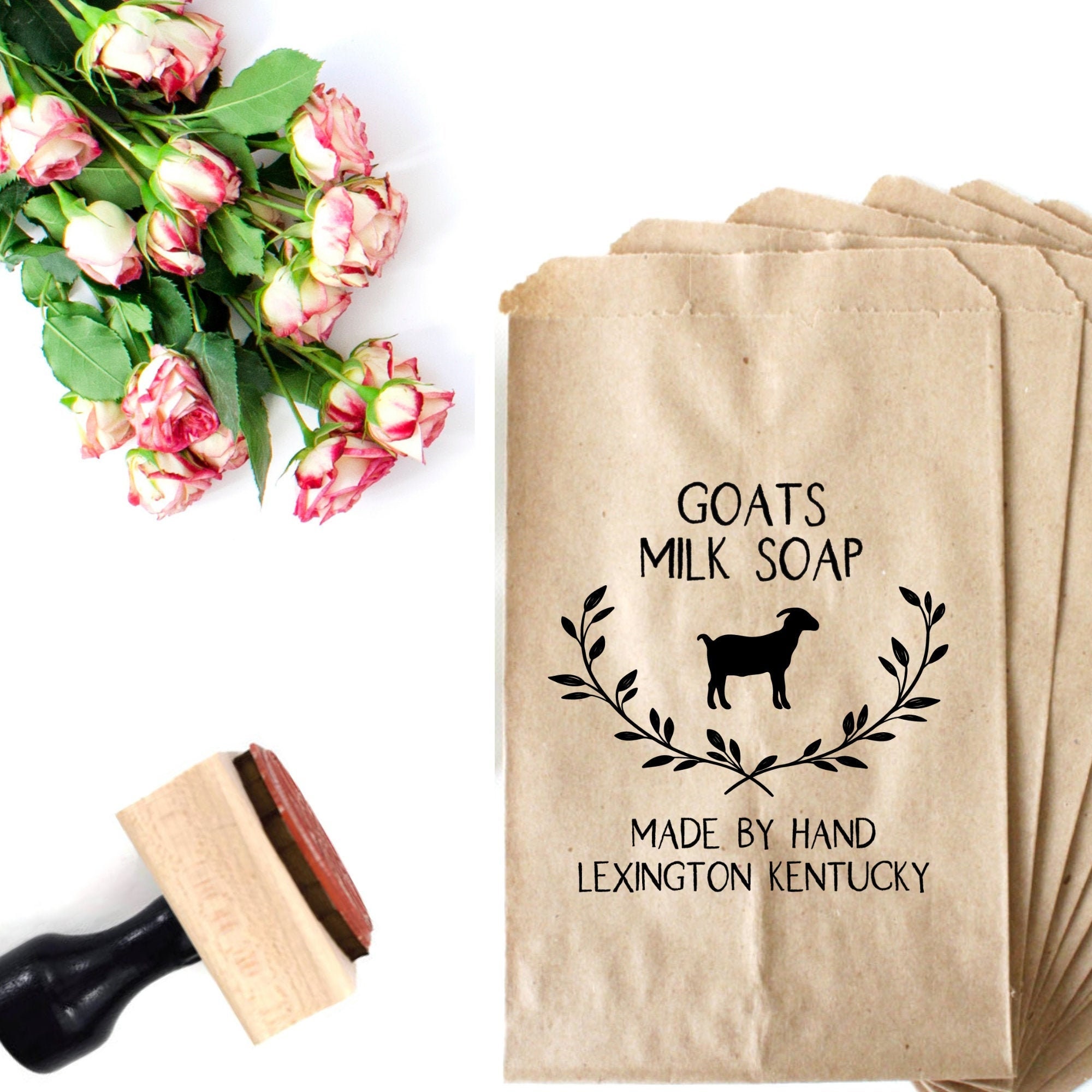 Goat Milk Soap Stamp Homemade Goats Soap Labels Custom Soap Etsy