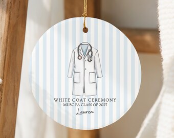 PA White Coat Ceremony Ornament Personalized Physician Assistant Student Gift, PA School Graduation Ornament, PA School White Coat Keepsake