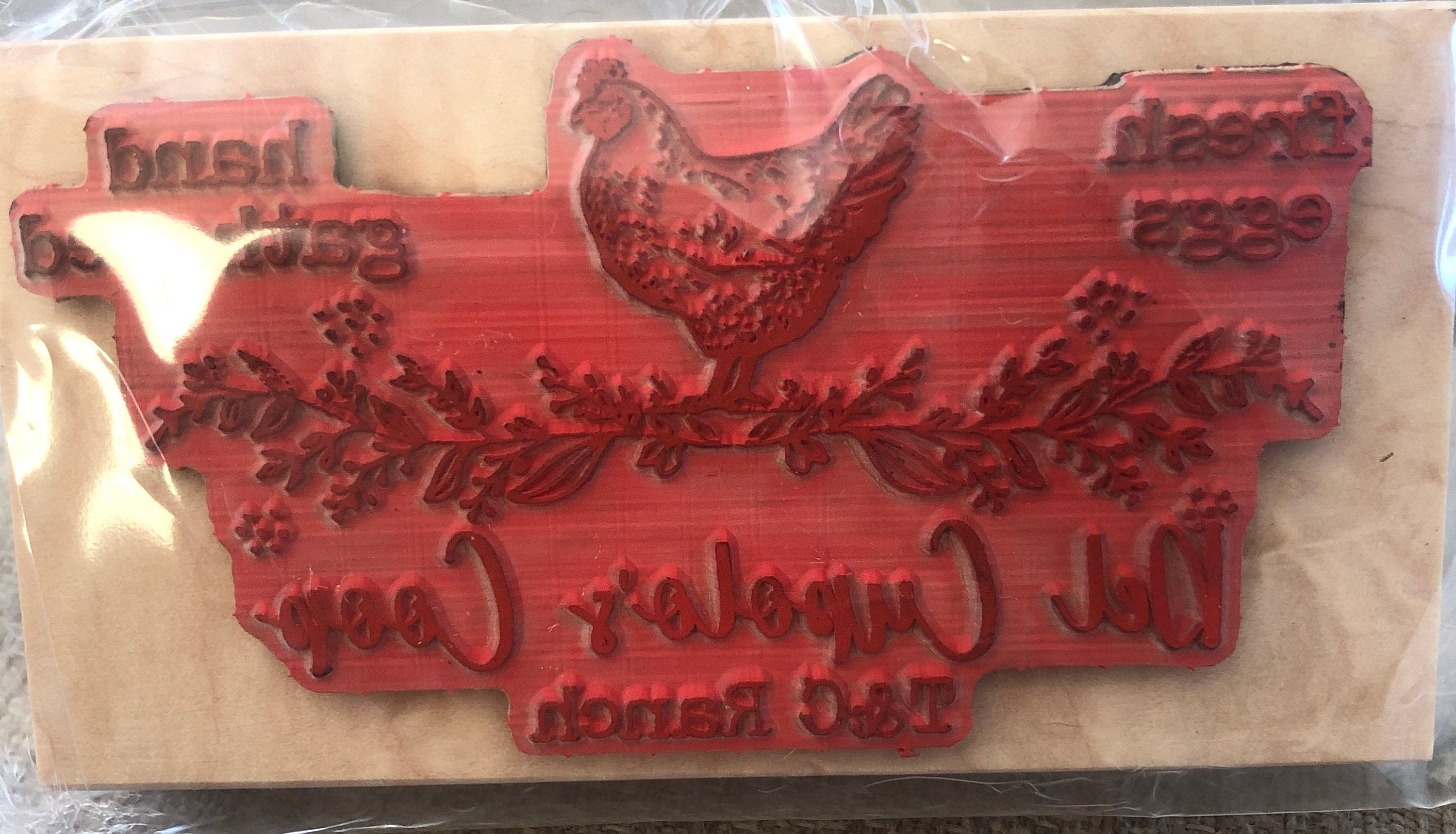 Personalized Egg Carton Stamp Egg Carton Label Stamp Chicken Etsy