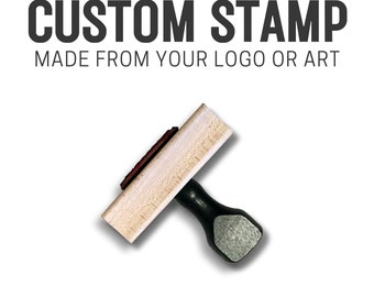 Custom Logo Stamp Custom Rubber Stamp, Wood Business Logo Stamper, Etsy Shop Large Self Inking Stamp For Packaging Marketing Shipping Boxes