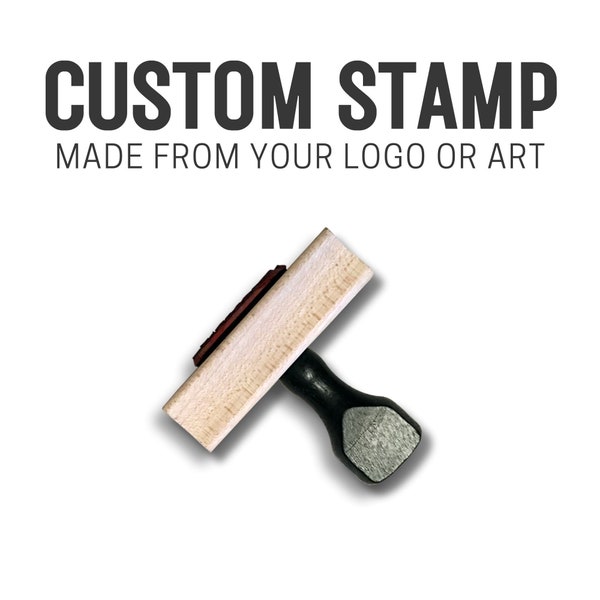 Custom Logo Stamp Custom Rubber Stamp, Wood Business Logo Stamper, Etsy Shop Large Self Inking Stamp For Packaging Marketing Shipping Boxes