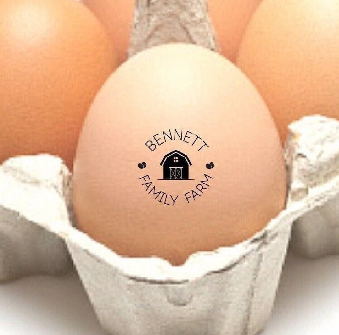 Egg Stamp Personalized Custom Egg Stamps, Small Barn Stamp