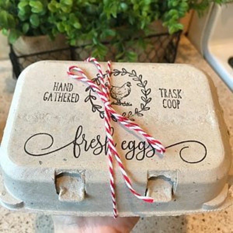 Stamp for Egg Cartons Personalized Egg Carton Tag Wood Etsy
