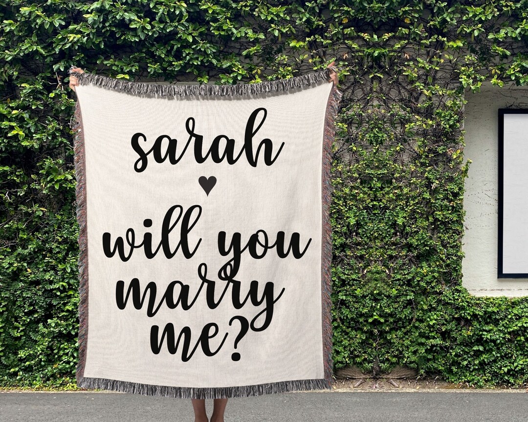 Will You Marry Me Blanket Unique Wedding Proposal for Girlfriend Ideas