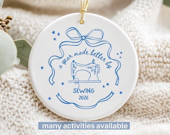 Sewing Lover Gift Sewing Ornament Matching Sewing Circle Friends Keepsake 2026 Sewing Present For Class Friend Group Quilter Seamstress