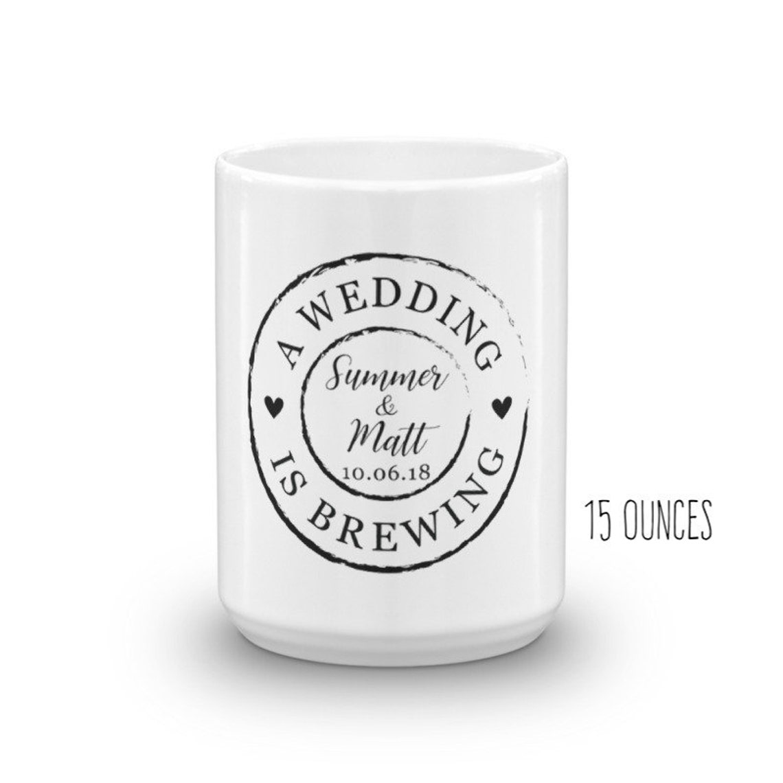 Custom Wedding Mugs Engagement Gift A Wedding Is Brewing Etsy
