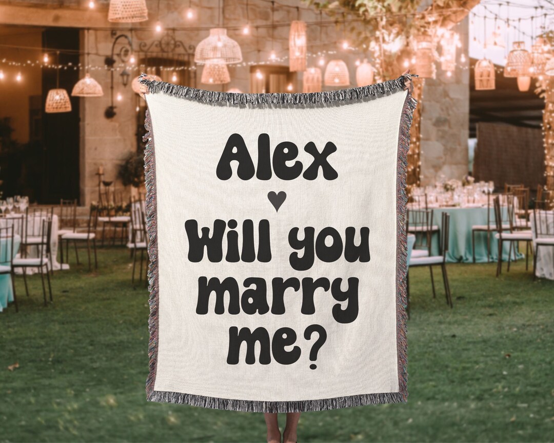 Will You Marry Me Blanket Proposal Personalized Marry Me Sign Wedding