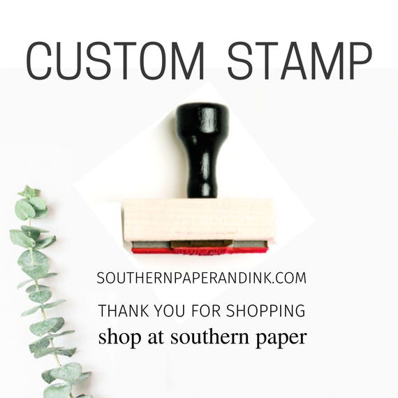 Custom Rubber Stamp Text Stamp Custom Name Personalized Stamp, Simple One Line Website URL For Business Shop Packaging Branding