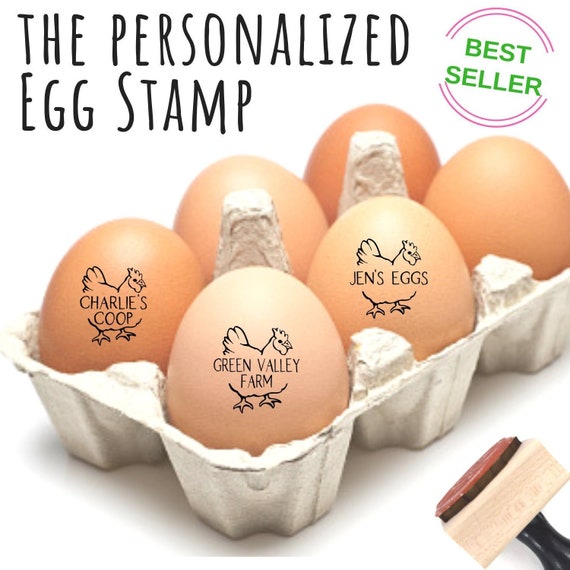 Egg Stamper for Chicken Eggs, Egg Stamps for Fresh Eggs, Farm Fresh Egg  Stamp, Egg Stamps for Fresh Eggs Personalized, Custom Chicken Mini Egg  Stamp