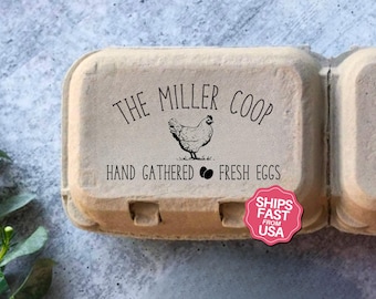 Custom Egg Carton Stamp For Chicken Eggs, Duck Eggs Cartons, Farm Fresh Eggs Carton Large  Egg Carton Stamp, Farmhouse Homestead Coop Gift