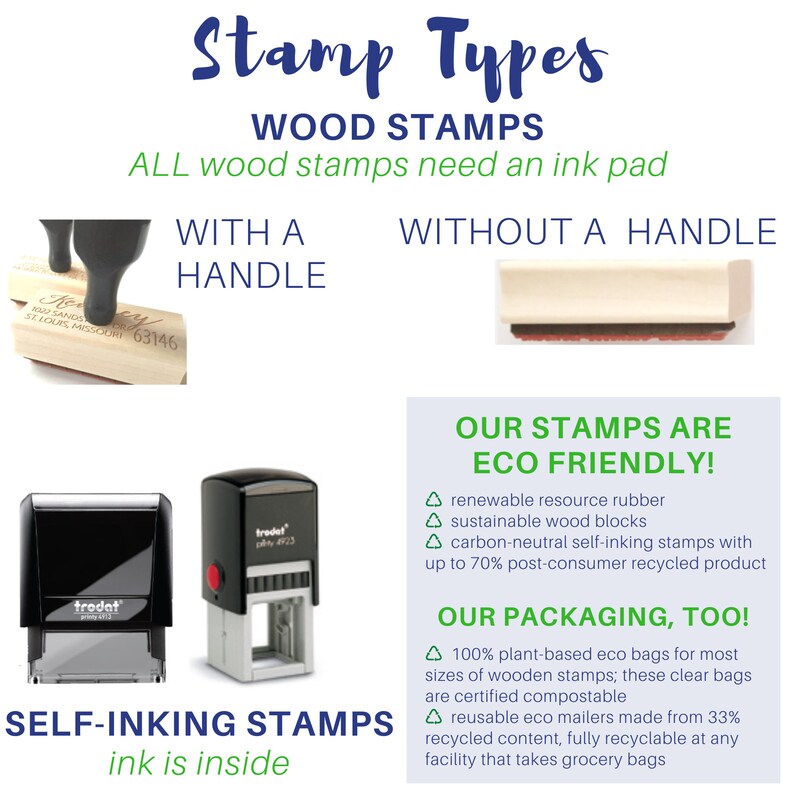 Custom Stamp Custom Rubber Stamp Stationery Stamper Word or Etsy