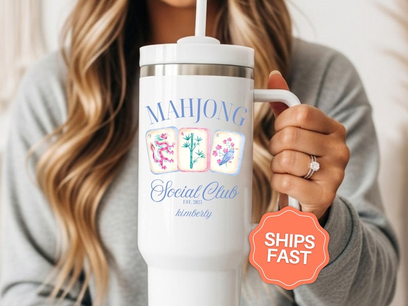SouthernPaperAndInk Mahjong Social Club Tumbler