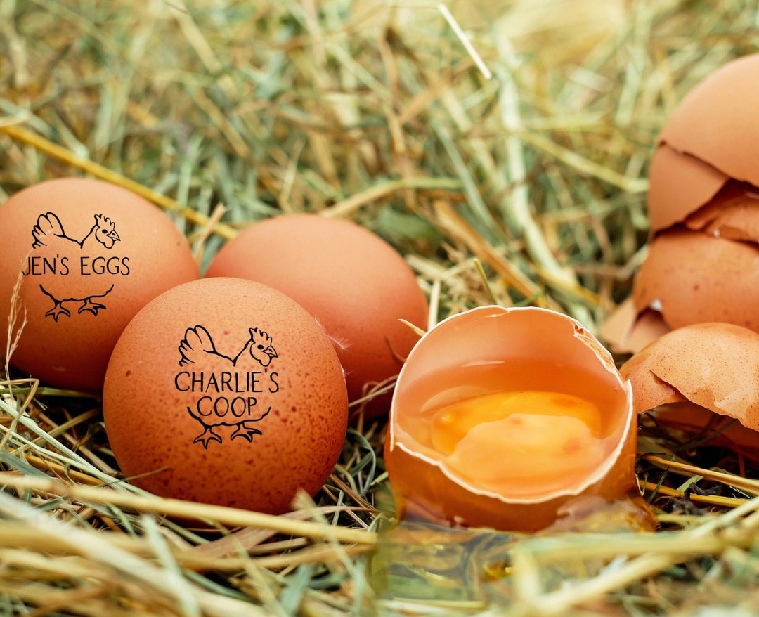Personalized Egg Stamps Etsy, Chicken Decor, Custom Egg Labels