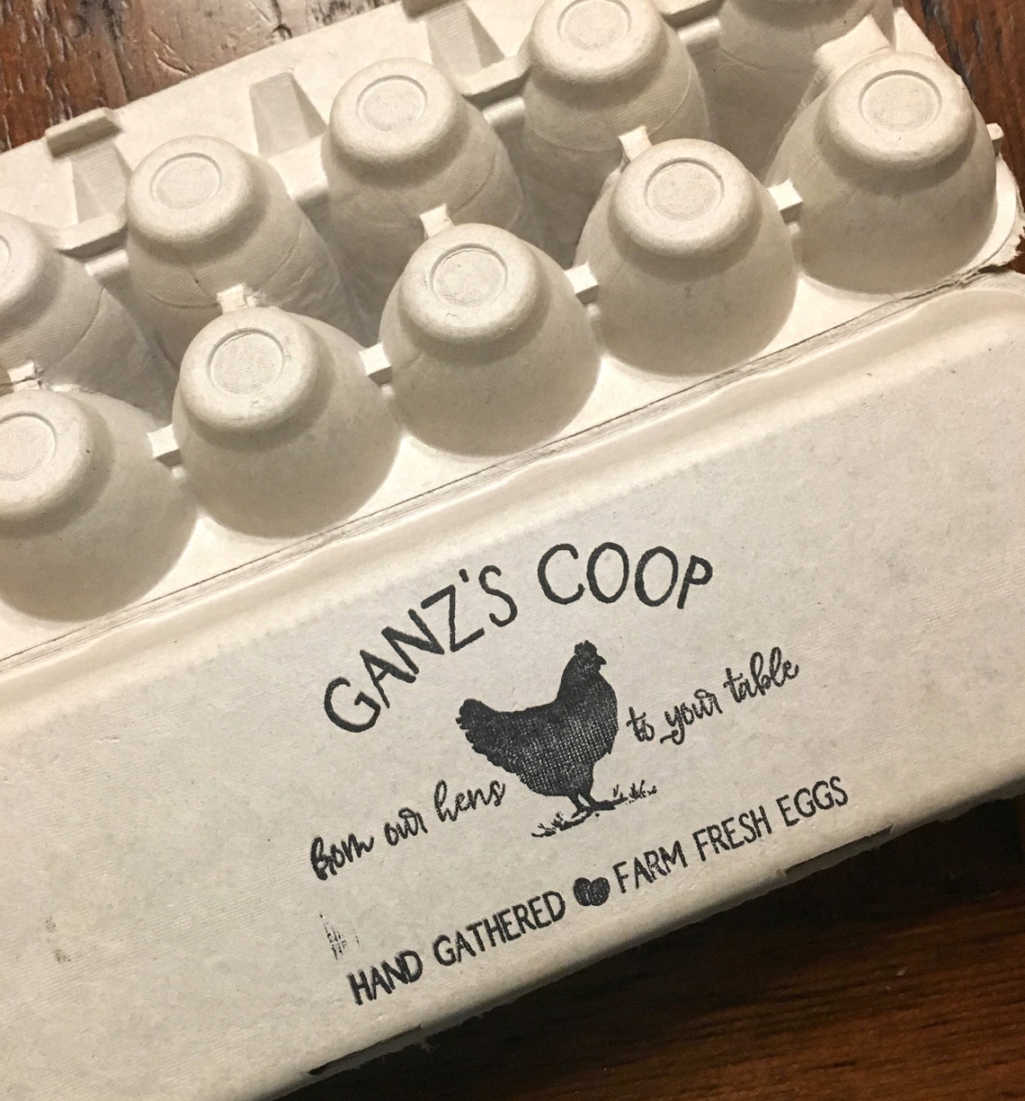 Chicken Coop Gift Egg Carton Stamp Hand Gathered Fresh Eggs Etsy