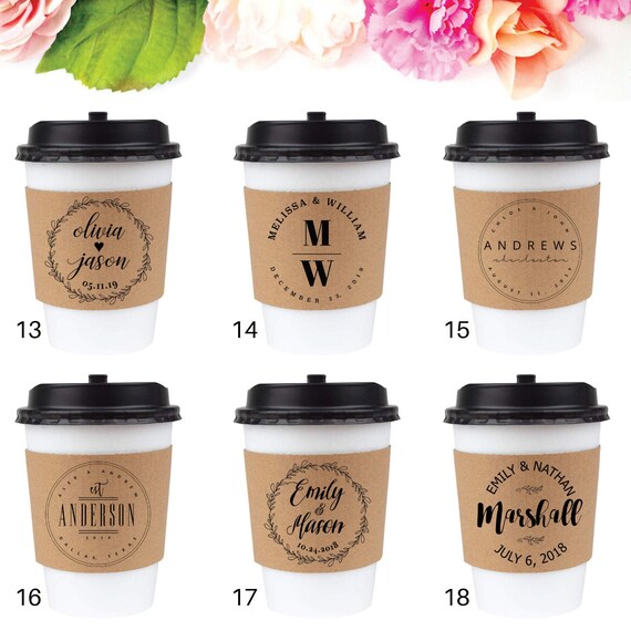 Stamp For Coffee Cups Bridal Shower Decorations Custom Coffee