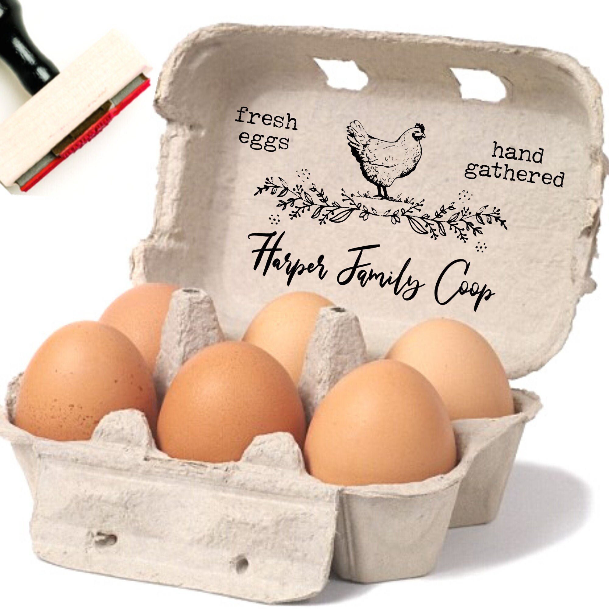 Egg Stamp, Wooden, Egg Stamps for Fresh Eggs, Create Unique Eggs with 4 Pcs  Personalized Egg Stamps Set with Ink Pad, Egg Stamper, 4 Unique Designs