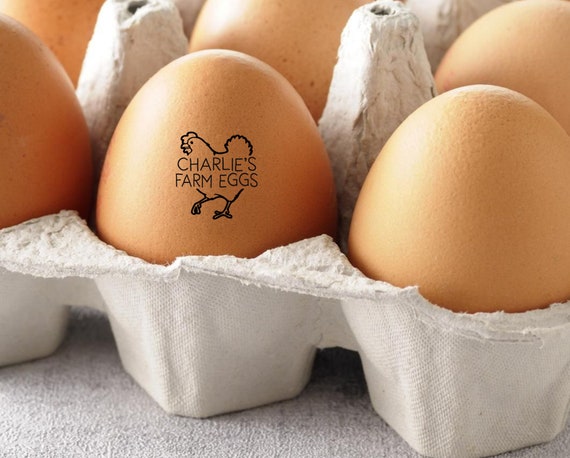 Egg Stamps, Cute Egg Stamps for Fresh Eggs with Stamp Pad Personalized Egg  Stamp for Farm Chicken Coop Farmhouse Supplies (Engraved with Love)
