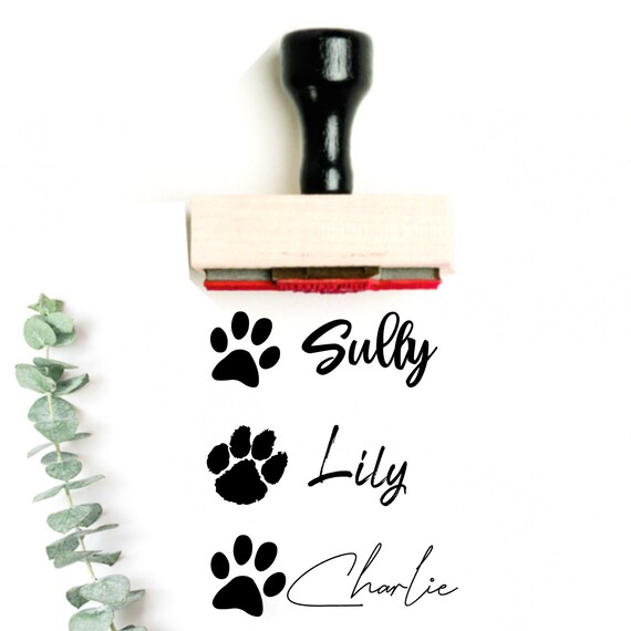 Paw Print Stamp, Custom Pet Stamp, Dog Stamp, Puppy Paw Print, Pet Name