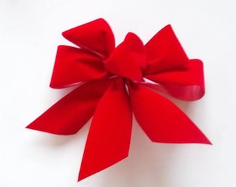 50 Fiocchi Piccoli In Raso Con Filo Di Ferro - Per Confezioni Regalo, Albero Di Natale, Matrimoni (colore Rosso)